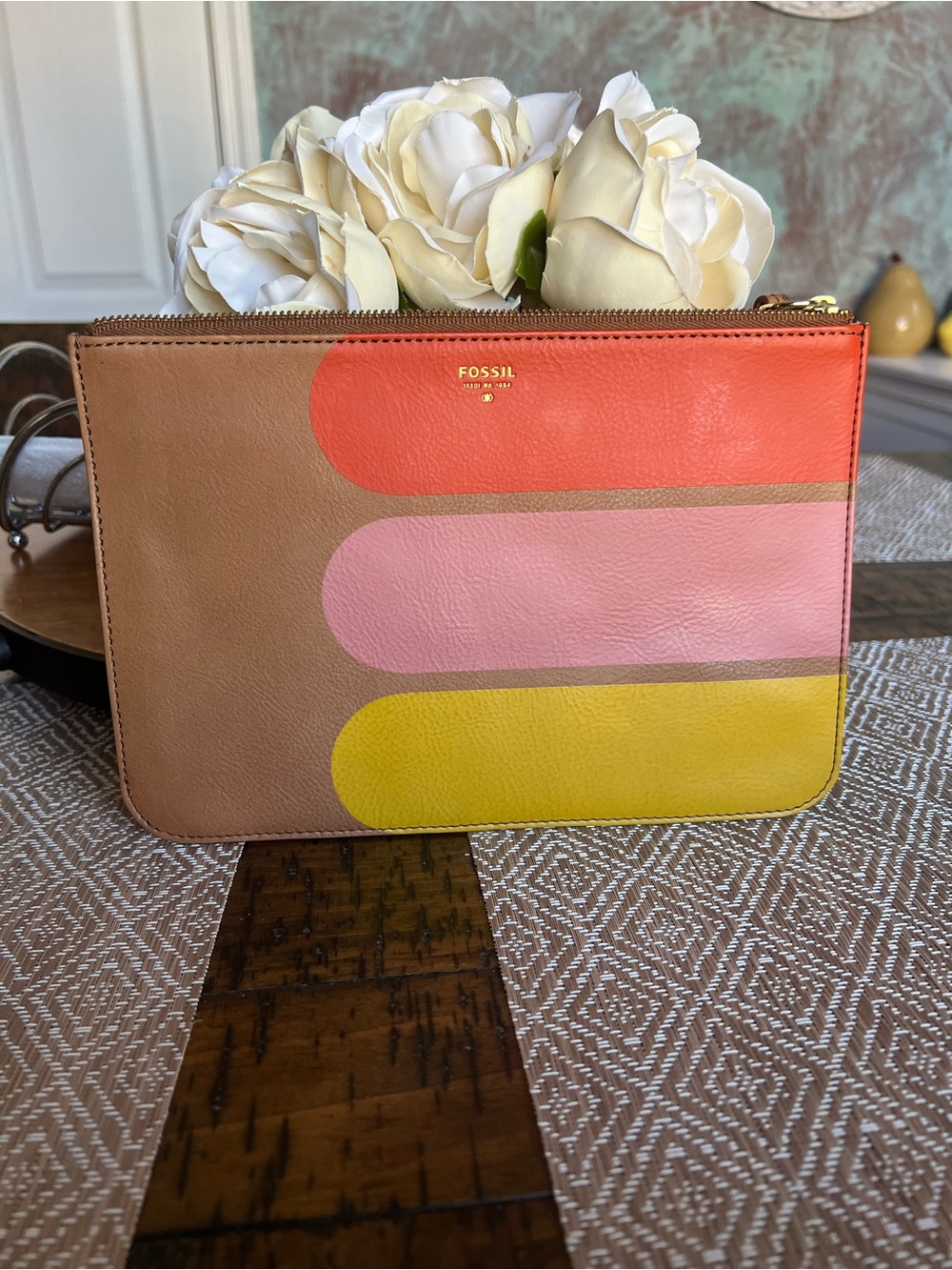 Fossil Colorblock Zip Pouch
Cosmetic Bag Clutch
